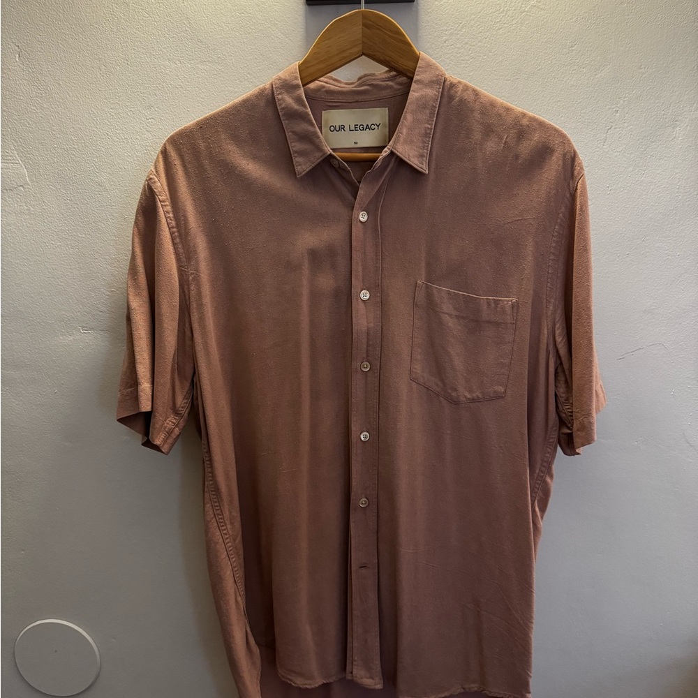 Our Legacy Men's Tan Casual Shirt